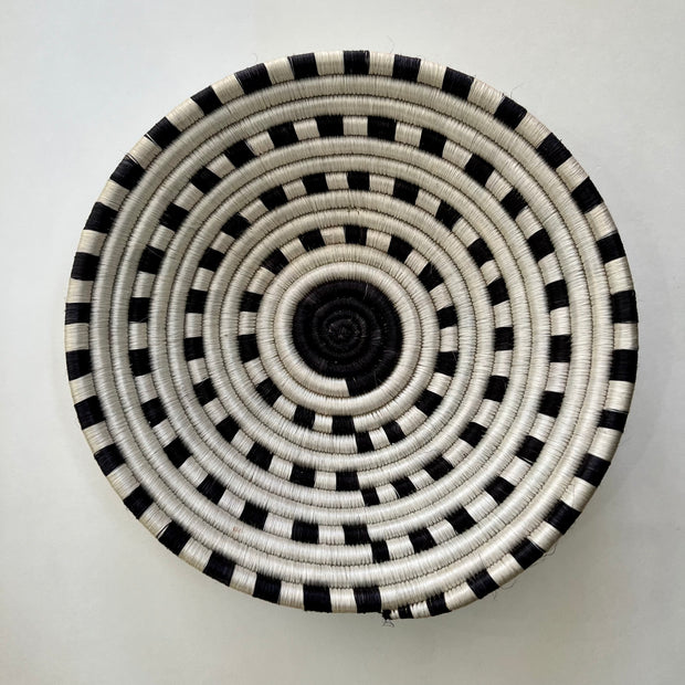 Large Basket - White/Black Spiral