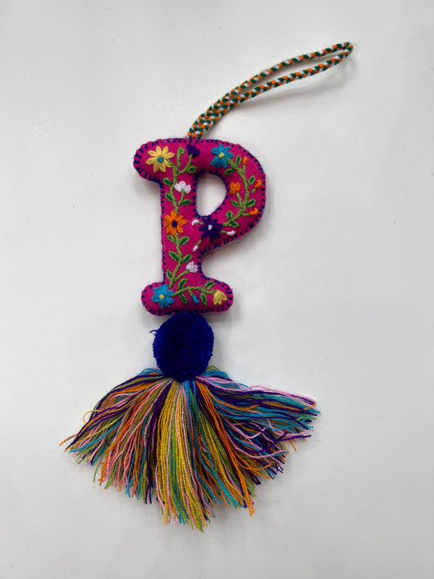 Embroidered Tassel Letters