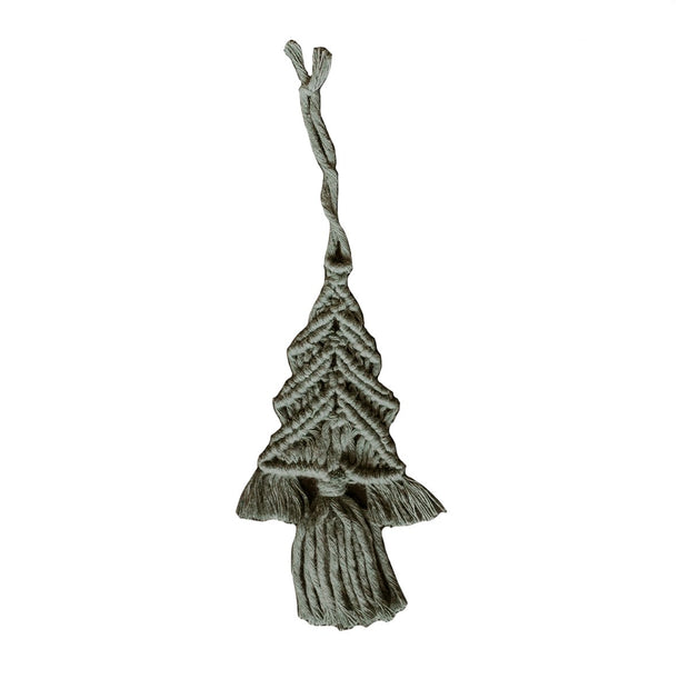 Macrame Ornament - Christmas Tree - Seafoam