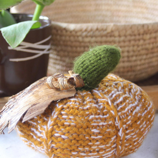 Knitted Pumpkin - Mango + Main