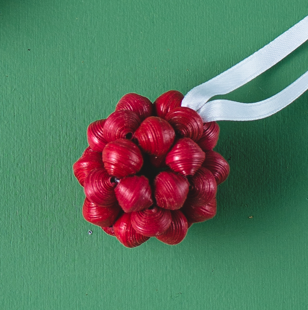 Paper Ball Ornament- Cranberry - Mango + Main